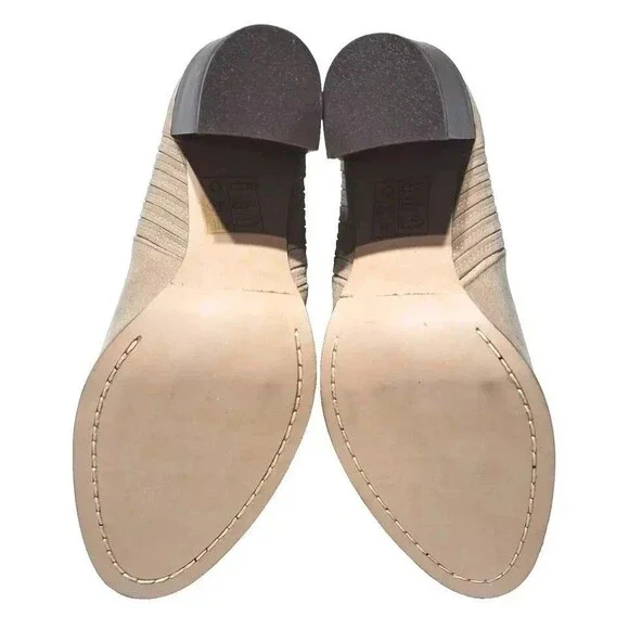 DAISY STREET Womens Ankle Boots Pointed Toe Chunky Stacked Mid Heeled Faux Sz 8 - Picture 6 of 8